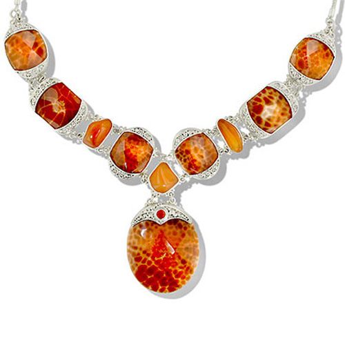 fire agate necklace