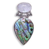 Paua and Rainbow Moonstone Pendant