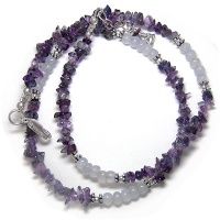 Amethyst and Blue Chalcedony Necklace