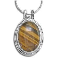 Sterling Pendant with Tiger Eye