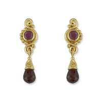 Garnet and Ruby Vermeil Earrings