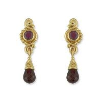 Garnet and Ruby Vermeil Earrings