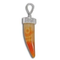 Sterling Silver Carnelian Drop Pendant