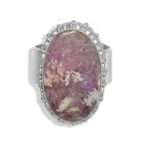 Lepidolite Sterling Silver Ring