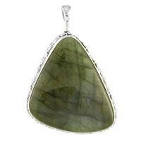 Sterling Silver Trillion Free Form Labradorite Pendant