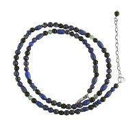 Lapis, Onyx and Blue Crystal Beaded Necklace