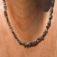Labradorite Beaded Necklace with Grey Pearl, Hematite, and Onyx