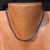 Iolite Beaded Necklace 16"