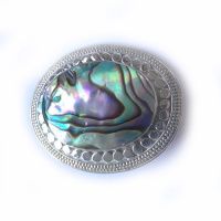 Sterling Silver Paua Shell Oval Pin-Pendant