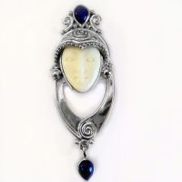 Goddess Pin-Pendant with Lapis 