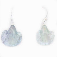 Light Green Fluorite Flower Earrings