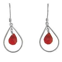 Suspended Red Opalite Drop Earrings