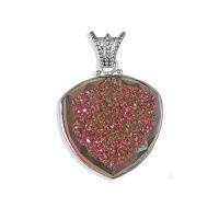 Faceted Rose Window Druzy Pendant