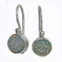 Golden Dream Teal Druzy Earrings