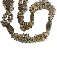 Moonstone and Smoky Quartz Beaded Necklace