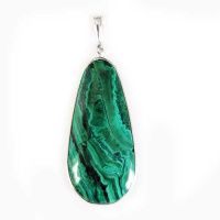 Sterling Silver Malachite Chrysocolla Pendant