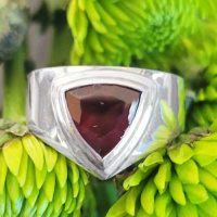 Garnet Trillion Ring