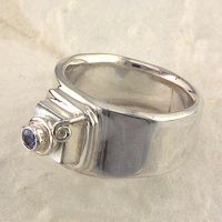 Mother of Pearl & Iolite Ring