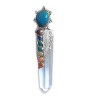 Crystal Chakra Pendulum Pendant with Peruvian Turquoise (Crysocolla)