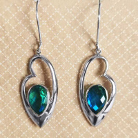 Sterling Silver Caribbean Quartz Dangle Earrings