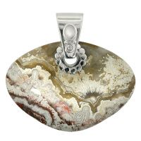 Mexican Crazy Lace & Moonstone Pendant