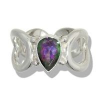 Mystic Topaz Faceted Pear Ring