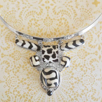 Sterling Mud Bead Collar Style A