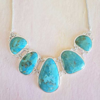 Turquoise (Stabilized) Freeform Necklace