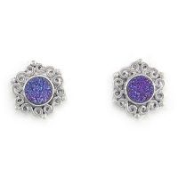 Caribbean Druzy (6mm) Post Earrings 