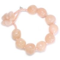 Peach Stone Tumble Bead Bracelet