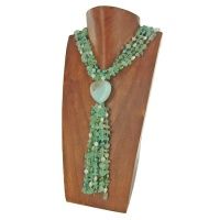 Green Fluoirite and Green & White Pearl Beaded Necklace with Amazonite