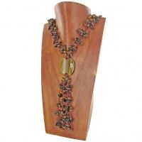 Onyx and Tiger Eye Beaded Necklace