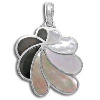 Hand-Crafted Shell Flower Petal Pendant