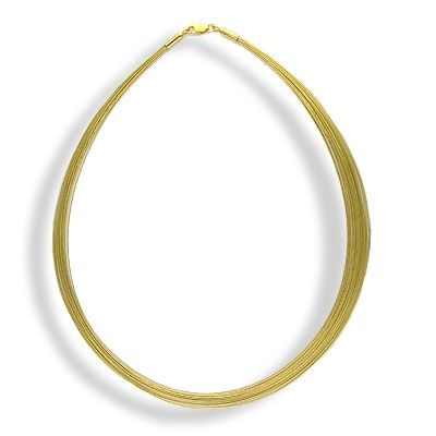 Gold plated 20 strand cable Necklace