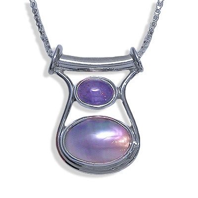 Mabe and Tanzanite Pendant