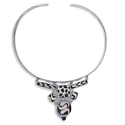 Sterling Mud Bead Collar