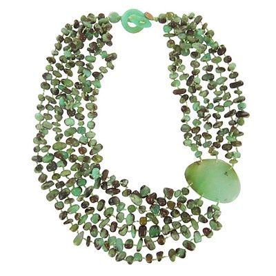 Amazonite Bead Balinese Necklace