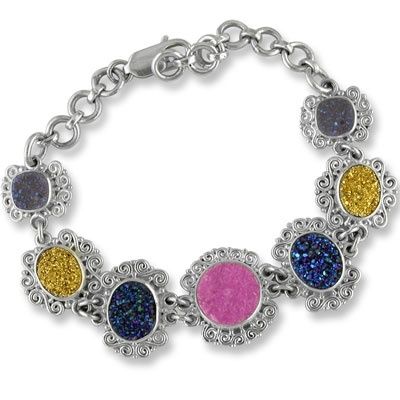 Druzy Sterling Silver Bracelet