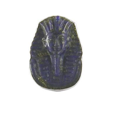 Egyptian Lapis Pharaoh Ring with 22K Vermeil Accents