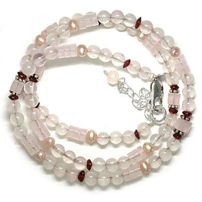 Rose Quartz Beaded Necklace