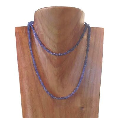 36" Tanzanite Beaded Necklace