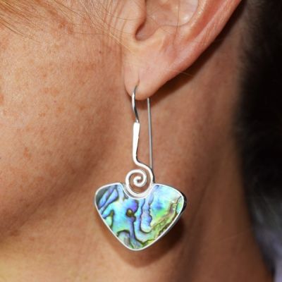 Paua Shell "Koru" Earrings