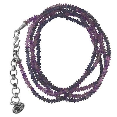 Third Eye Chakra Amethyst and Iolite Necklace