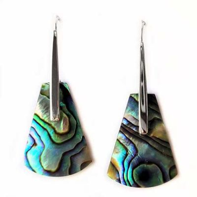 Sterling Silver Paua Shell Earrings