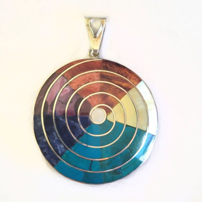 Peruvian Multi-Stone Rainbow "Pachamama" Pendant