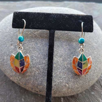 Peruvian "Kintus" Inspired Dangle Earrings