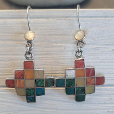 Peruvian Chakra Grid of Balance Earrings