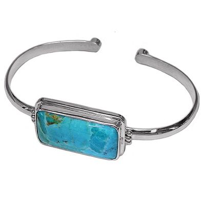 Turquoise Rectangle Cuff Bracelet