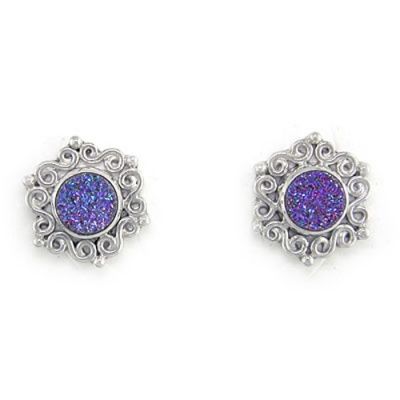 Caribbean Druzy (6mm) Post Earrings 