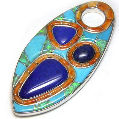 Spiny Oyster Shell Inlay Pendant